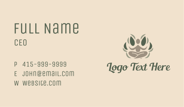 Yoga Wellness Leaves Business Card Design Image Preview