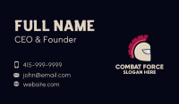 Brown Spartan Helmet Business Card Image Preview