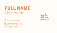 Rainbow Kindergarten Boho Business Card Design