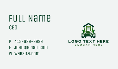 Lawn Mowing Gardener Business Card Image Preview