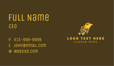 Yellow Eagle Head Business Card Image Preview