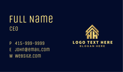 House Real Estate Roof Letter H Business Card Image Preview
