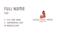 Woman Shopping Bag Business Card Image Preview