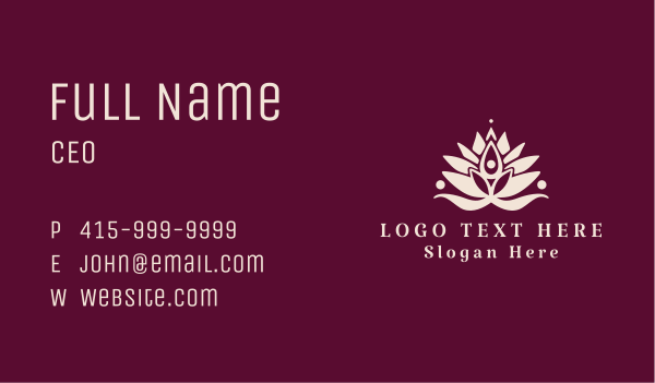 Human Lotus Petals  Business Card Design Image Preview