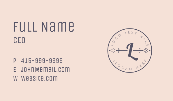 Feminine Boutique Signage Business Card Design Image Preview