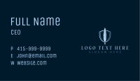 Feather Quill Shield Business Card Image Preview