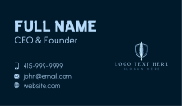 Feather Quill Shield Business Card Design