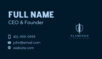 Feather Quill Shield Business Card Design