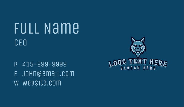 Wolf Beast Streaming Business Card Design Image Preview