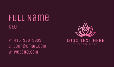 Gradient Yoga Lotus Crown Business Card Image Preview