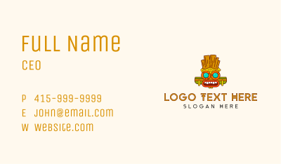 Ancient Mayan Mask Business Card Image Preview
