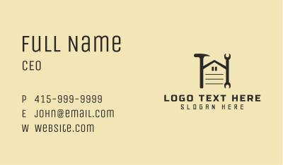 Hammer Wrench Repair Business Card Image Preview