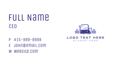 Bus Transport City Travel Business Card Image Preview