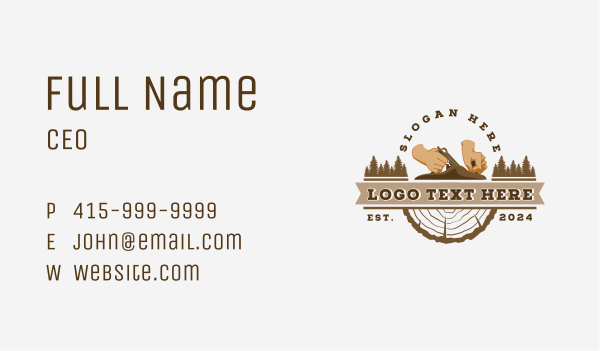 Wood Planer Carpentry Tool Business Card Design Image Preview