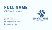 Blue Fast Propeller Business Card Design