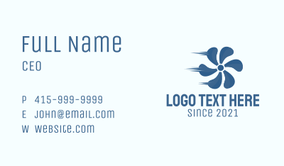 Blue Fast Propeller Business Card Image Preview
