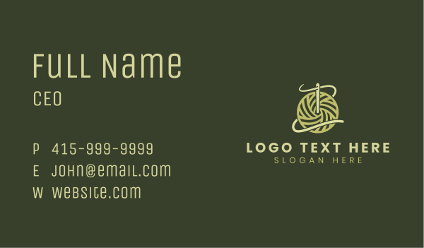 Weaver Needle Yarn Business Card Design Image Preview