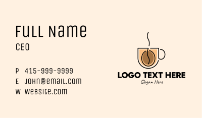 Robusta Coffee Cup Business Card Image Preview