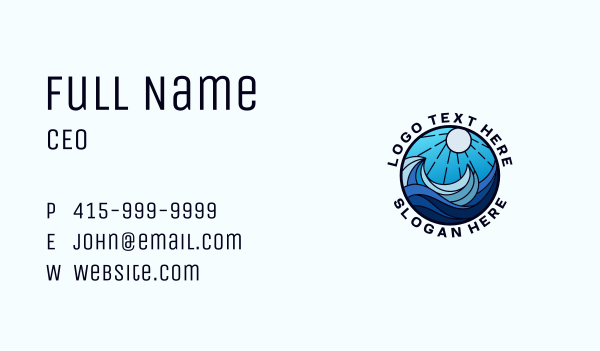 Sea Surfing Resort Business Card Design Image Preview