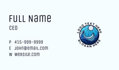 Sea Surfing Resort Business Card Image Preview