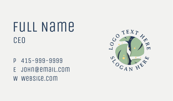 Natural Leaf Plant Business Card Design Image Preview