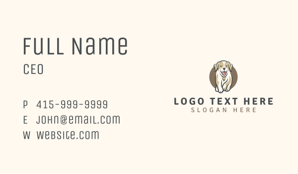 Dog Puppy Pet Business Card Design Image Preview