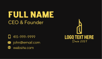 Yellow Line Art Tower  Business Card Image Preview