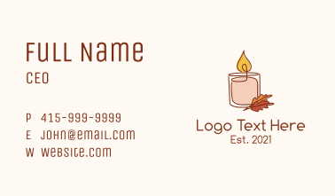 Handicraft Scented Candle  Business Card