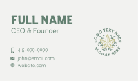 Hemp Weed Line Circle Business Card Image Preview