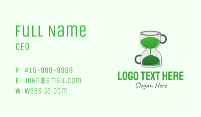 Tea Hour Glass Business Card Image Preview