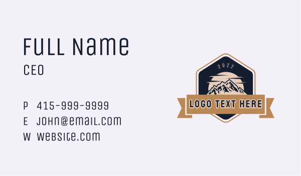 Himalayas Mountain Banner Business Card Design Image Preview