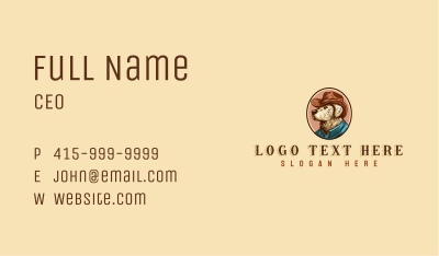 Western Cowboy Dog Business Card Image Preview