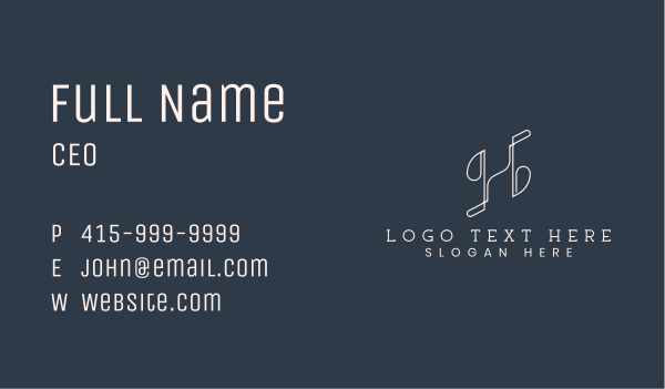 Stylist Boutique Letter H Business Card Design Image Preview