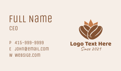 Royal Coffee Bean  Business Card Image Preview