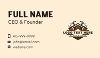 Remodel Construction Carpentry Business Card Design