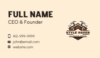 Remodel Construction Carpentry Business Card Design