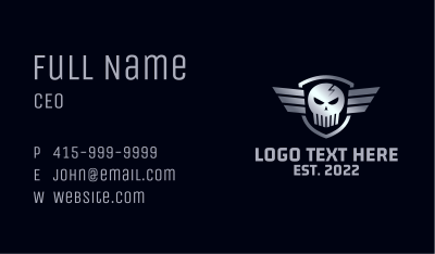 Skull Wing Defense Business Card Image Preview