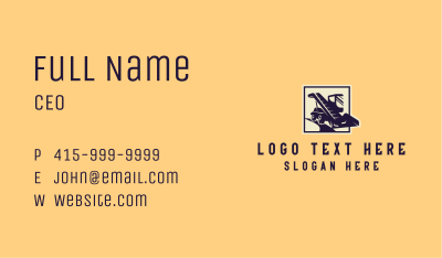 Forklift Truck Construction Business Card Image Preview
