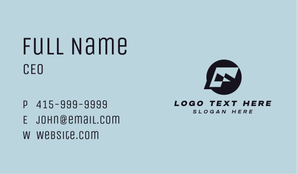 Professional Business Letter F Business Card Design Image Preview