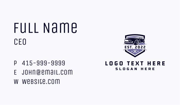 Sportscar Automobile Emblem Business Card Design Image Preview