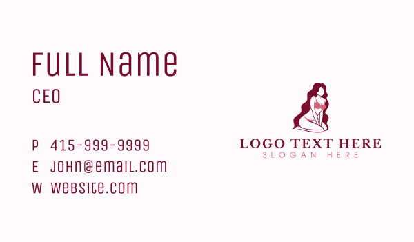 Seductive Fashion Woman Business Card Design Image Preview