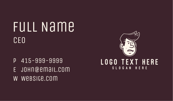 Male Dude Character Business Card Design Image Preview