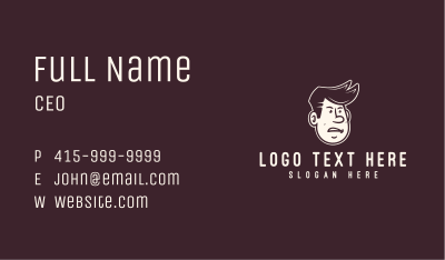 Male Dude Character Business Card