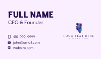 Illinois Flower Violet Business Card Design