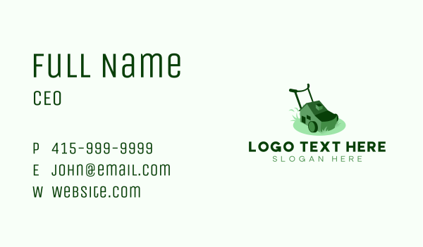 Lawn Mower Grass Cutter Business Card Design Image Preview