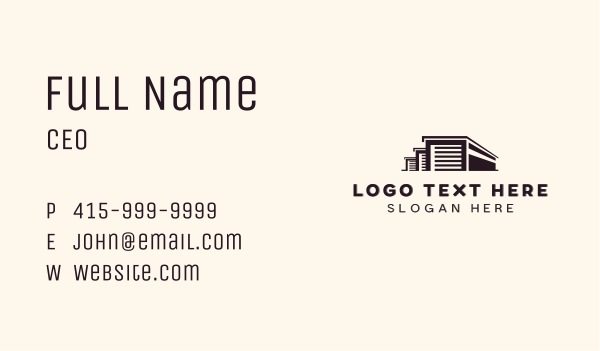 Warehouse Facility Building Business Card Design Image Preview