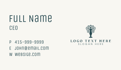 Organic Human Tree Business Card Image Preview