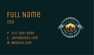 Chain Saw Logging Joinery Business Card Image Preview