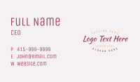 Script Quirky Wordmark Business Card Image Preview