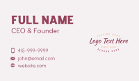 Script Quirky Wordmark Business Card Image Preview